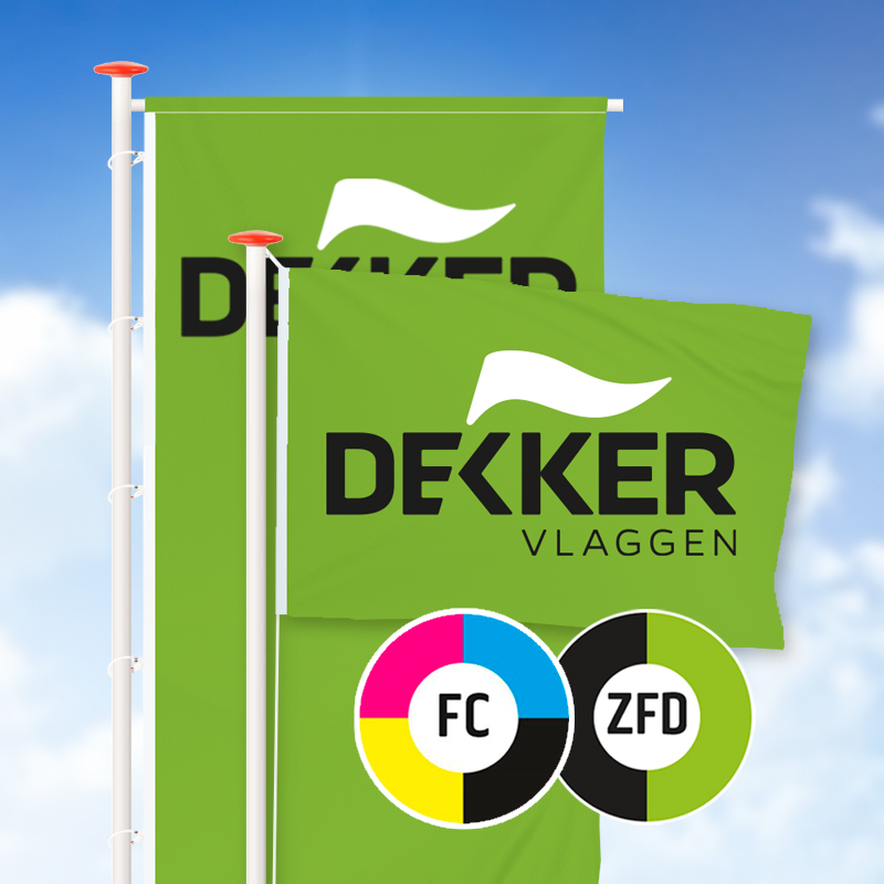 Vlag met logo Vlag met logo
