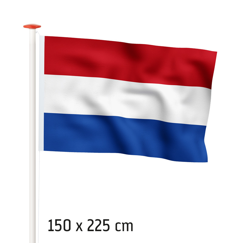 verbergen constante Mondstuk Actieset geschikt voor een 6 meter mast: Nederlandse vlag (standaard- of  marineblauw) 150x225cm en oranje wimpel 250cm - Dekker Vlaggen