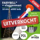 Fairybell 10 meter 4000 leds met Polyester Vlaggenmast 10 meter - met setkorting!