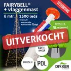 Fairybell 8 meter 1500 leds met Polyester Vlaggenmast 8 meter - met setkorting!