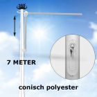 BUDGET HIJSBARE polyester baniermast 7 meter conisch