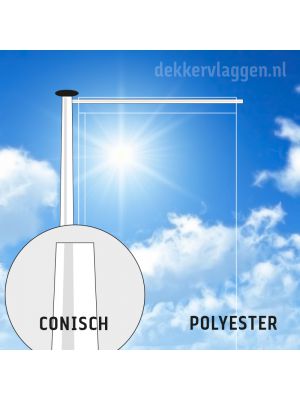 Polyester baniermast 6 of 7 meter conisch