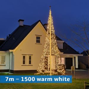 Fairybell 7 meter 1500 leds warm white met gratis tijdschakelaar