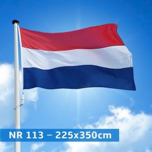 NR 113: Nederlandse vlag 225x350 cm marineblauw 