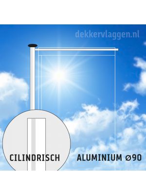 Aluminium baniermast met roterende uithouder 9 meter Ø 90mm 