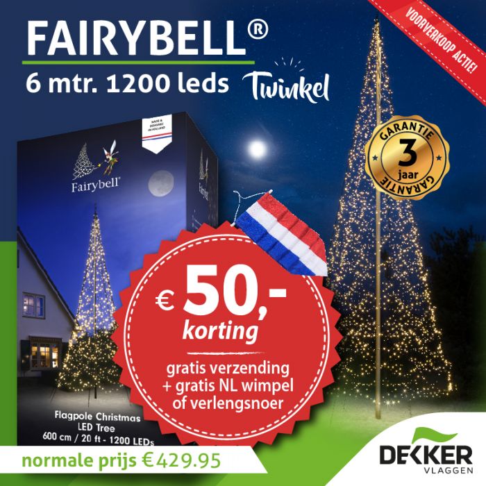Fairybell 6 meter 1200 Twinkel - Dekker Vlaggen