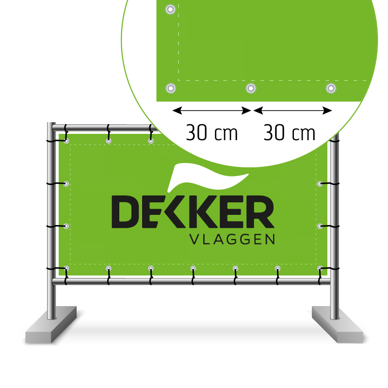 Hoe bevestigt u een bouwhekdoek stevig en strak?